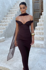 Abigail Maxi Dress - Plum Brown