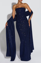 Agnes Shawl - Navy Sparkle