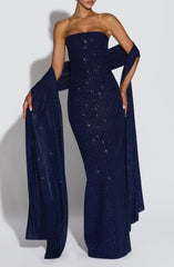 Agnes Shawl - Navy Sparkle