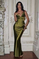 Atlanta Maxi Skirt - Deep Olive