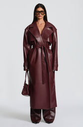 Bridget Trench Coat - Plum