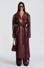 Bridget Trench Coat - Plum