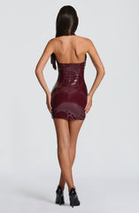 Brooke Mini Dress - Cherry Lacquer