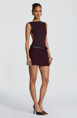 Edna Mini Skirt - Plum