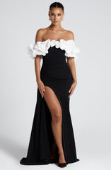 Elsie Maxi Dress - Black/White