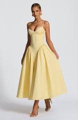 Emerson Midi Dress - Lemon