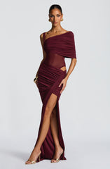 Henrietta Maxi Skirt - Cherry Lacquer