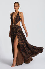 Indianna Maxi Dress - Leopard Print