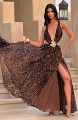 Indianna Maxi Dress - Leopard Print