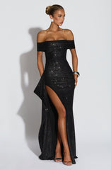Joyce Maxi Dress - Black Sparkle