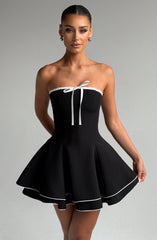 Juno Mini Dress - Black/White