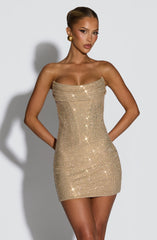 Mirabella Mini Dress - Gold