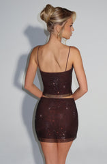 Nora Top - Plum Brown