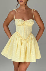 Phoebe Mini Dress - Lemon