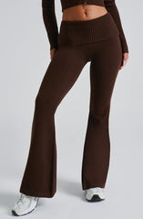 Portia Knit Pants - Chocolate