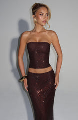 Serena Top - Plum Brown