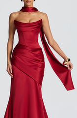 Sybil Scarf - Deep Red