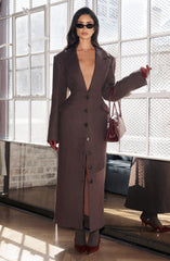Ursula Coat - Plum Brown