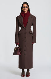 Ursula Coat - Plum Brown