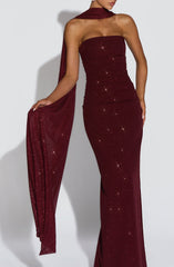 Agnes Shawl - Wine Sparkle