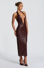 Ainsley Midi Dress - Burgundy