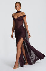 Alaia Maxi Dress - Plum