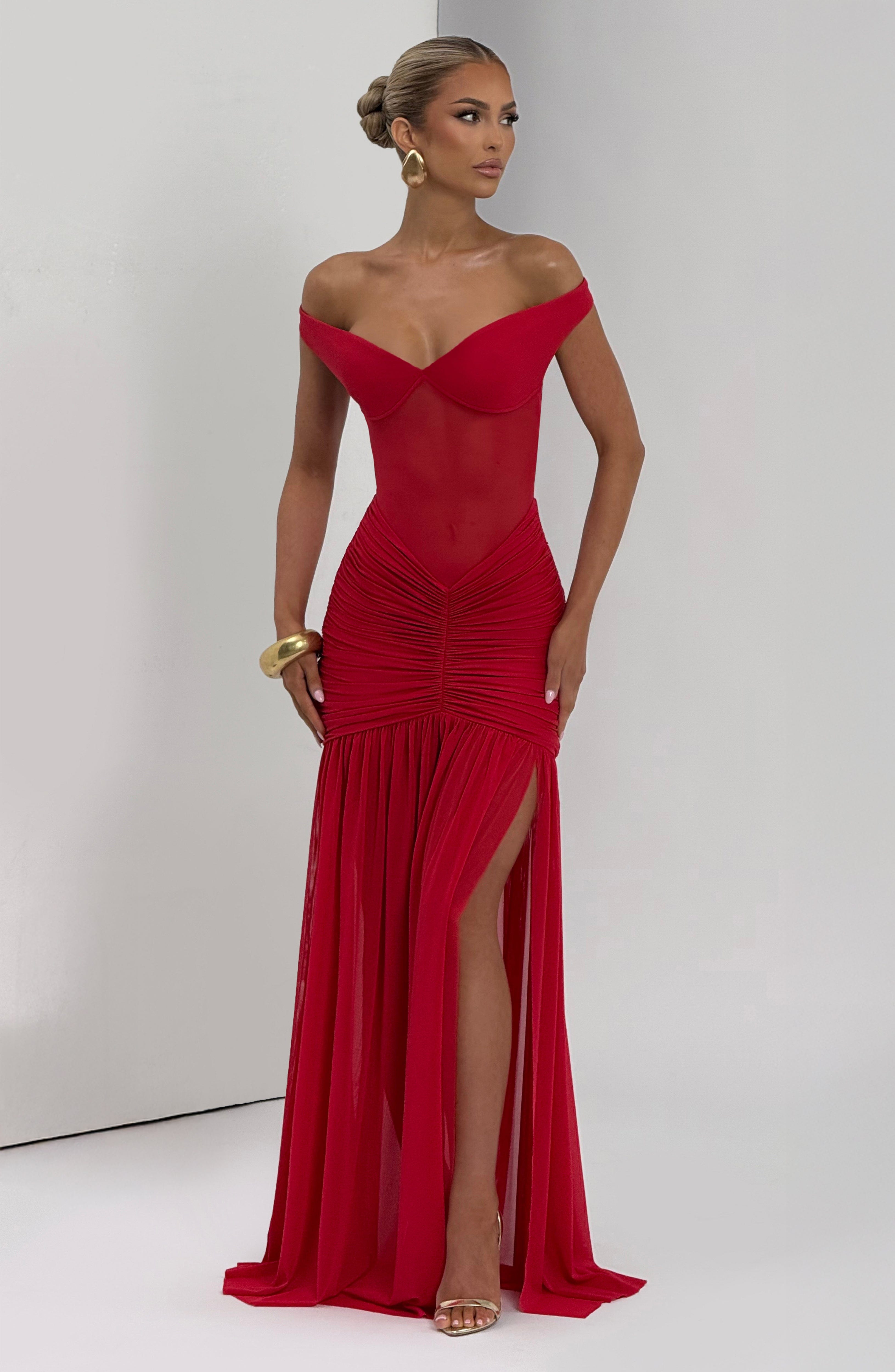 Alaia Maxi Dress - Red