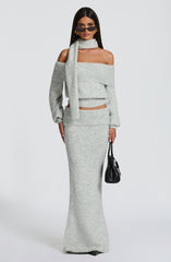 Andie Top - Light Grey Marl