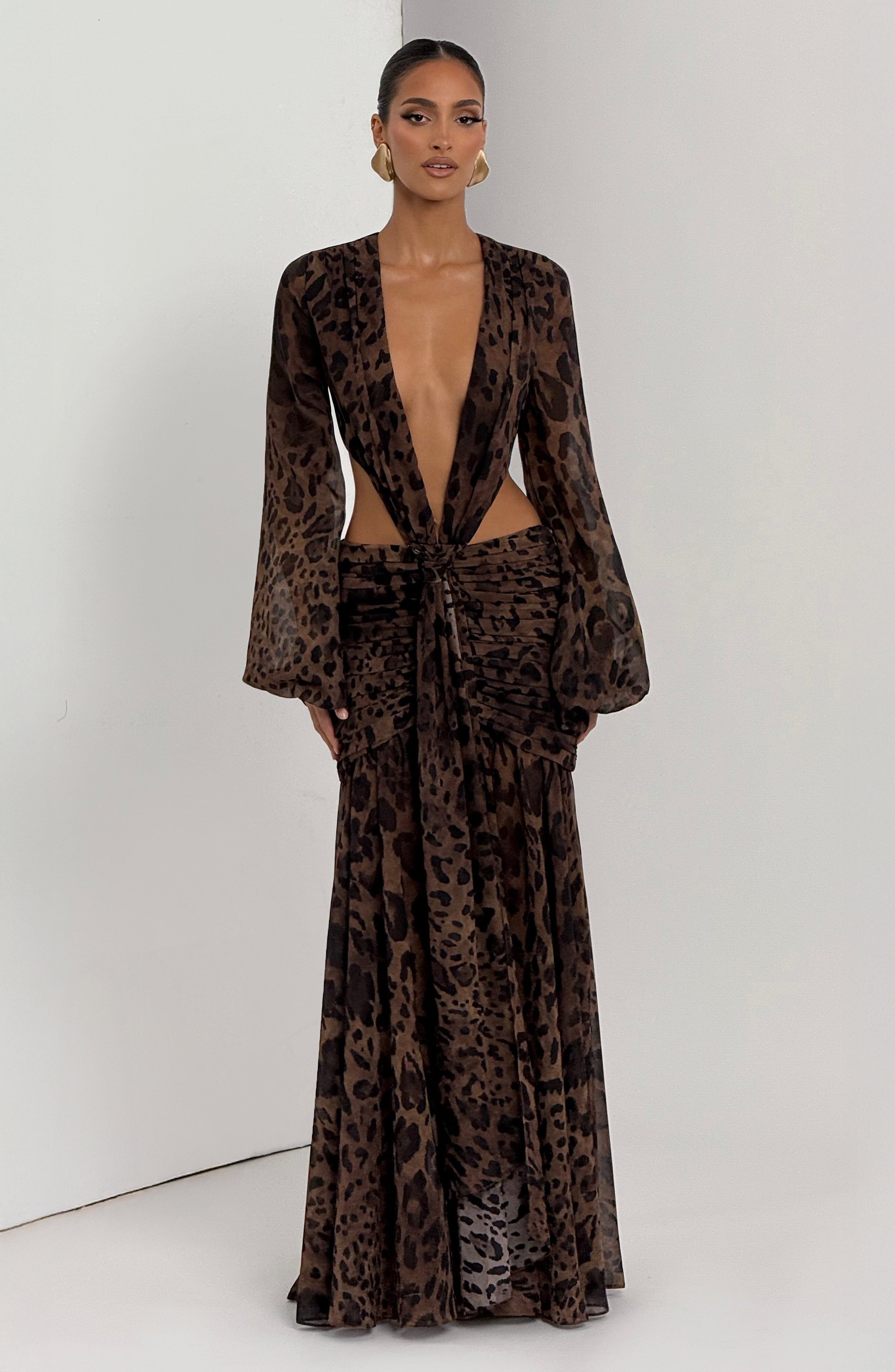 Andrina Maxi Dress - Leopard Print