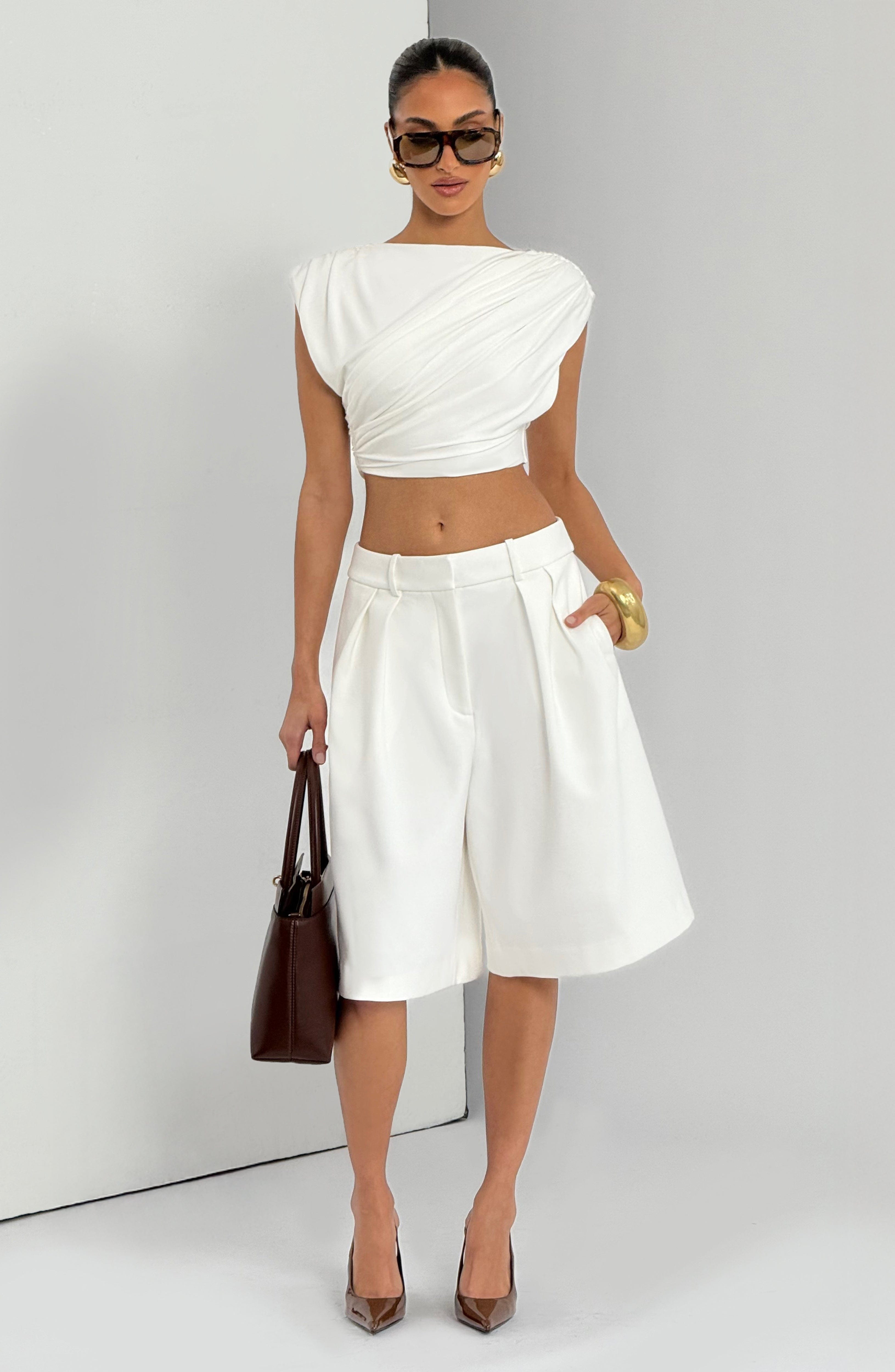Ausra Bermuda Shorts - Ivory