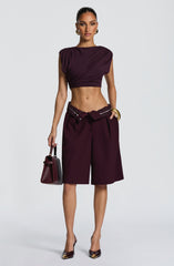 Ausra Bermuda Shorts - Plum