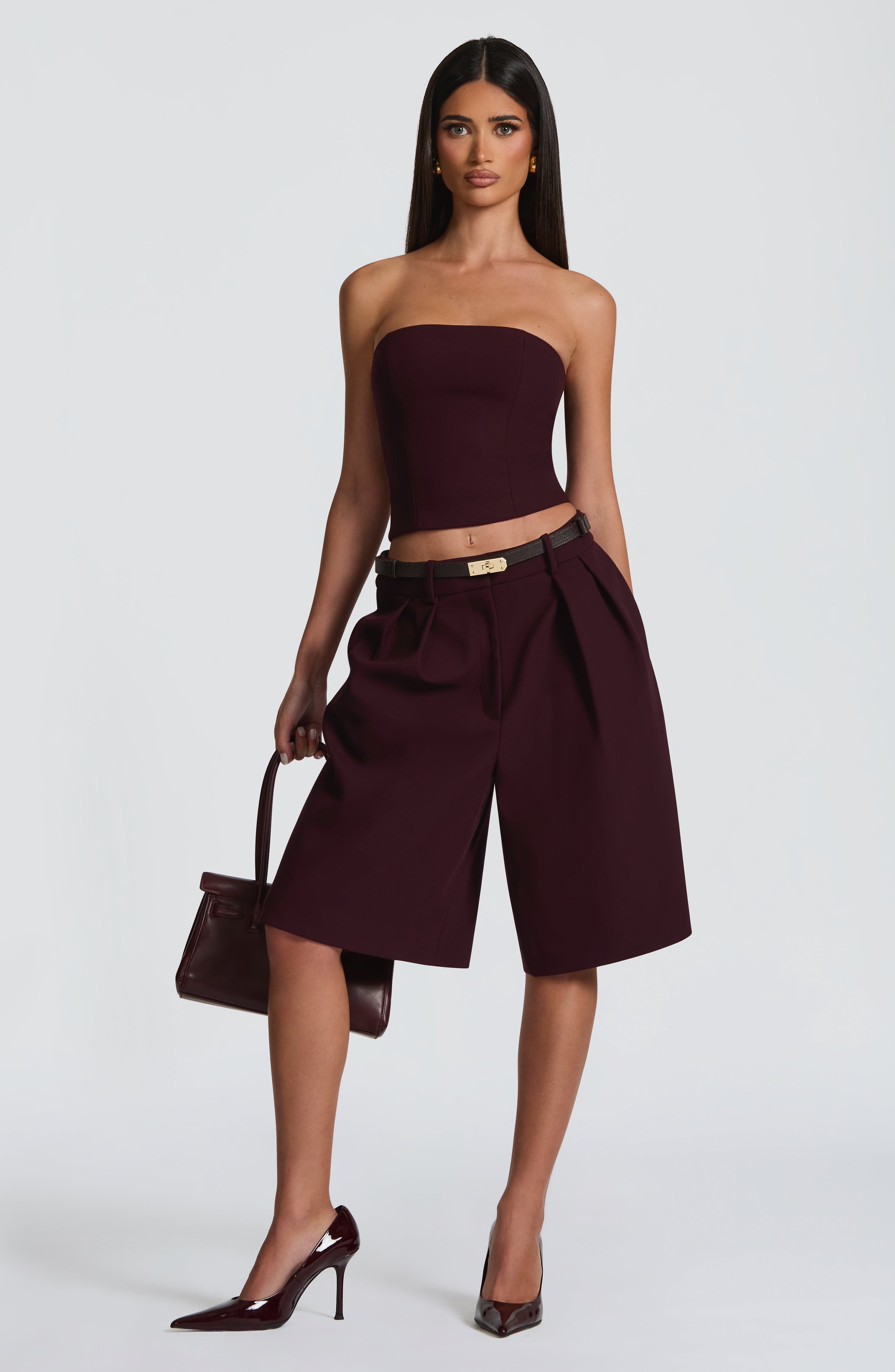 Ausra Bermuda Shorts - Plum