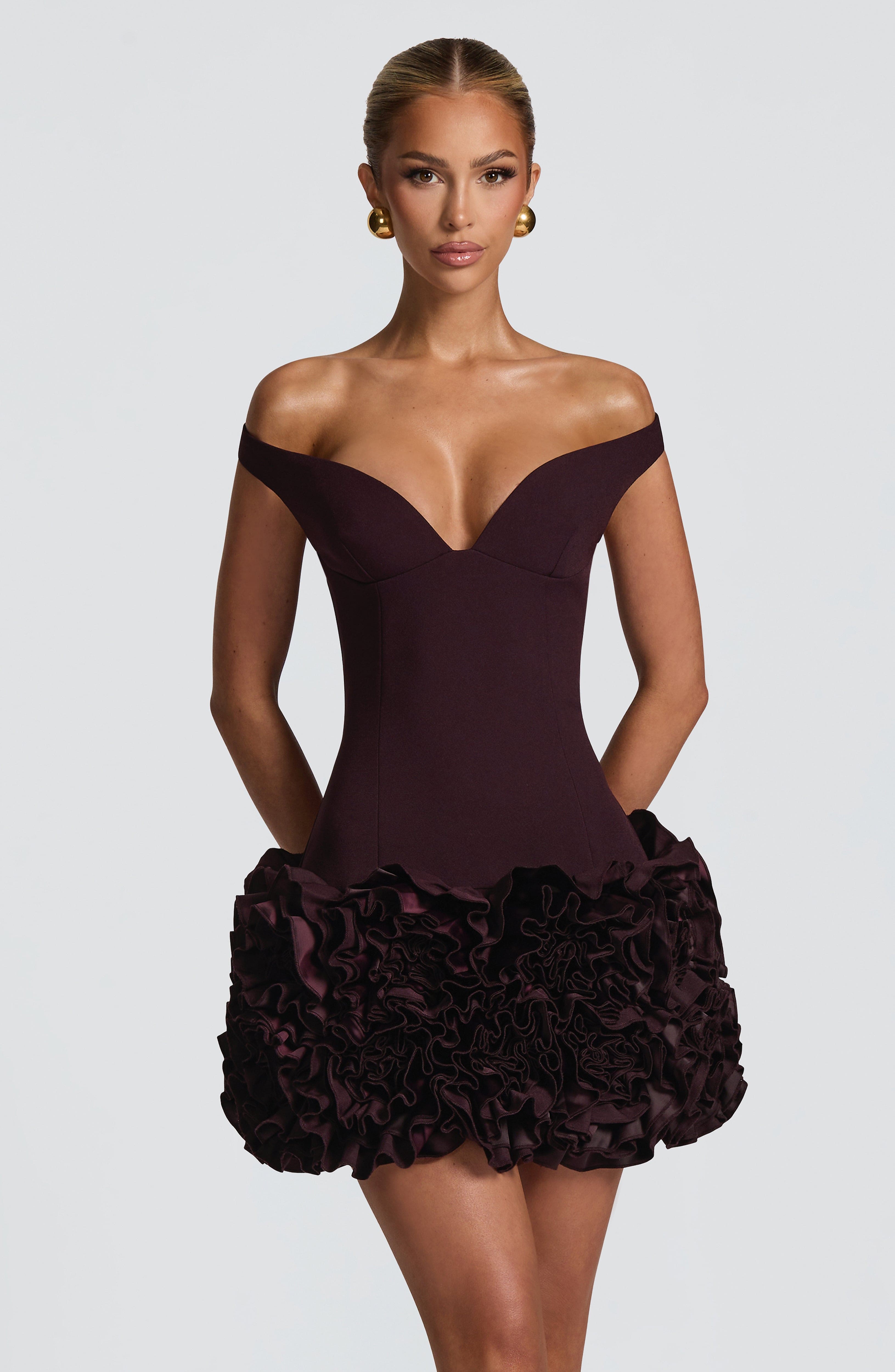 Aveta Mini Dress - Plum