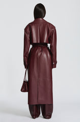 Bridget Trench Coat - Plum