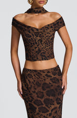 Chrysoula Top - Leopard Print