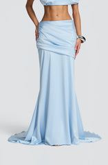 Claudette Maxi Skirt - Glacier Blue