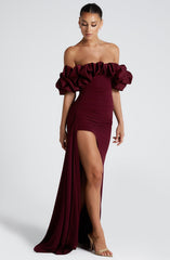 Elsie Maxi Dress - Cherry Lacquer