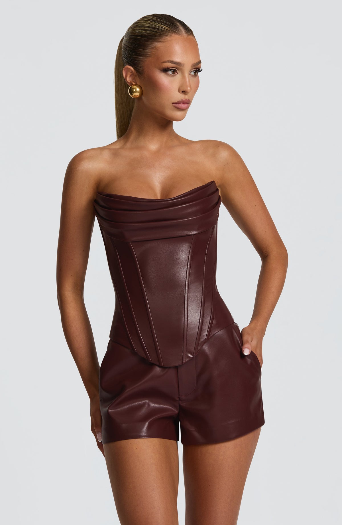 Elvina Corset - Burgundy