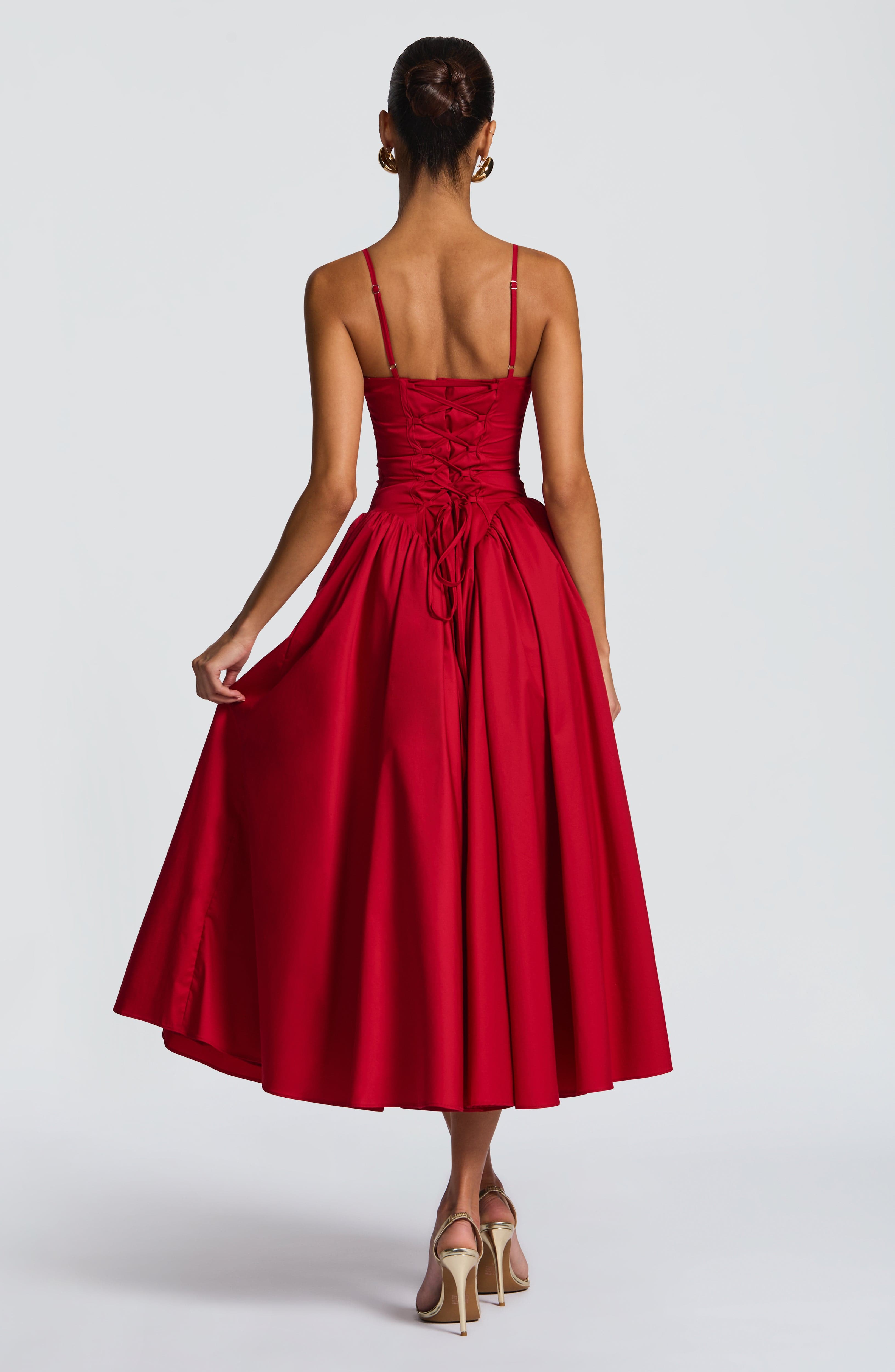 Emerson Midi Dress - Red
