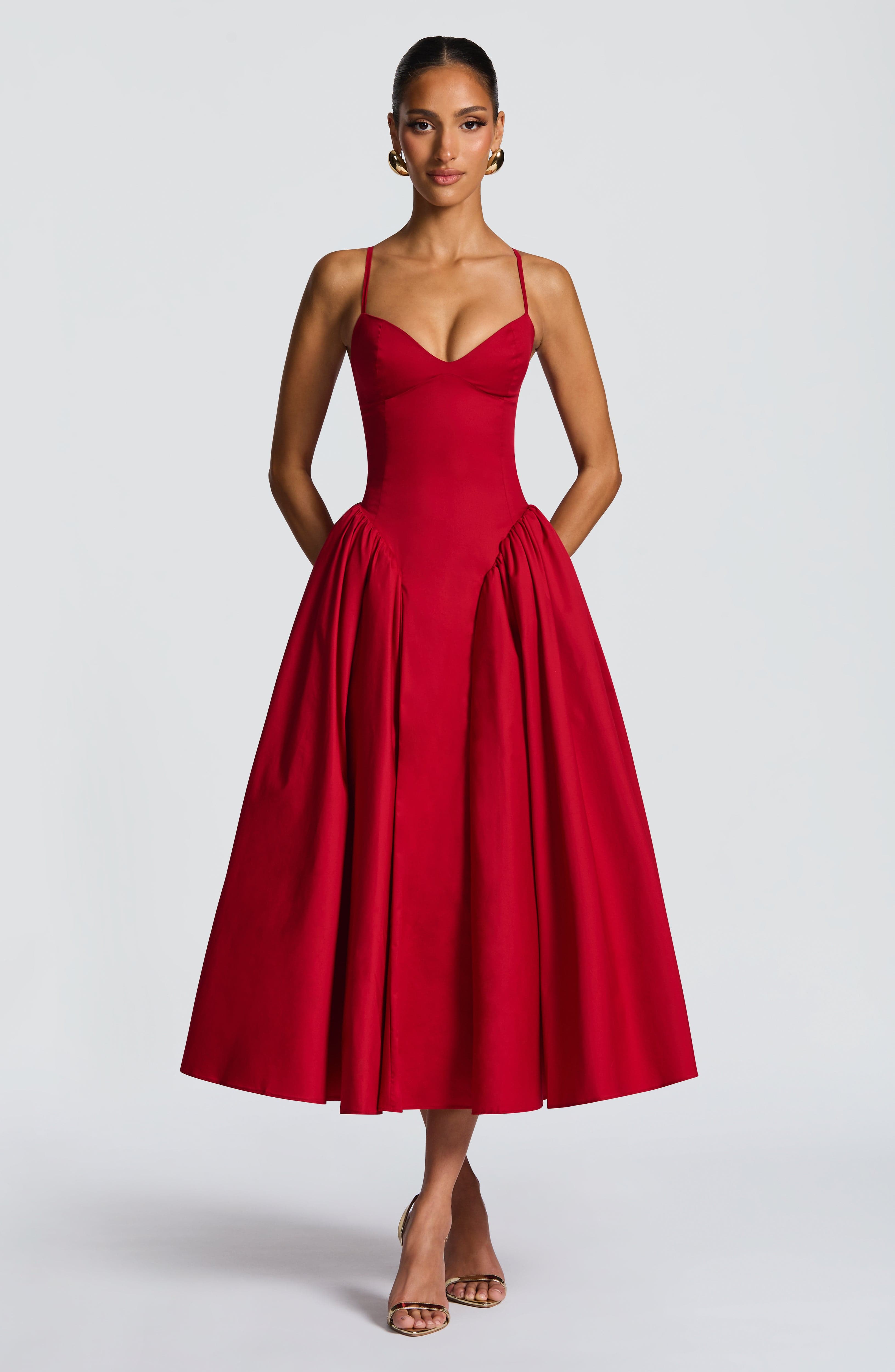 Emerson Midi Dress - Red