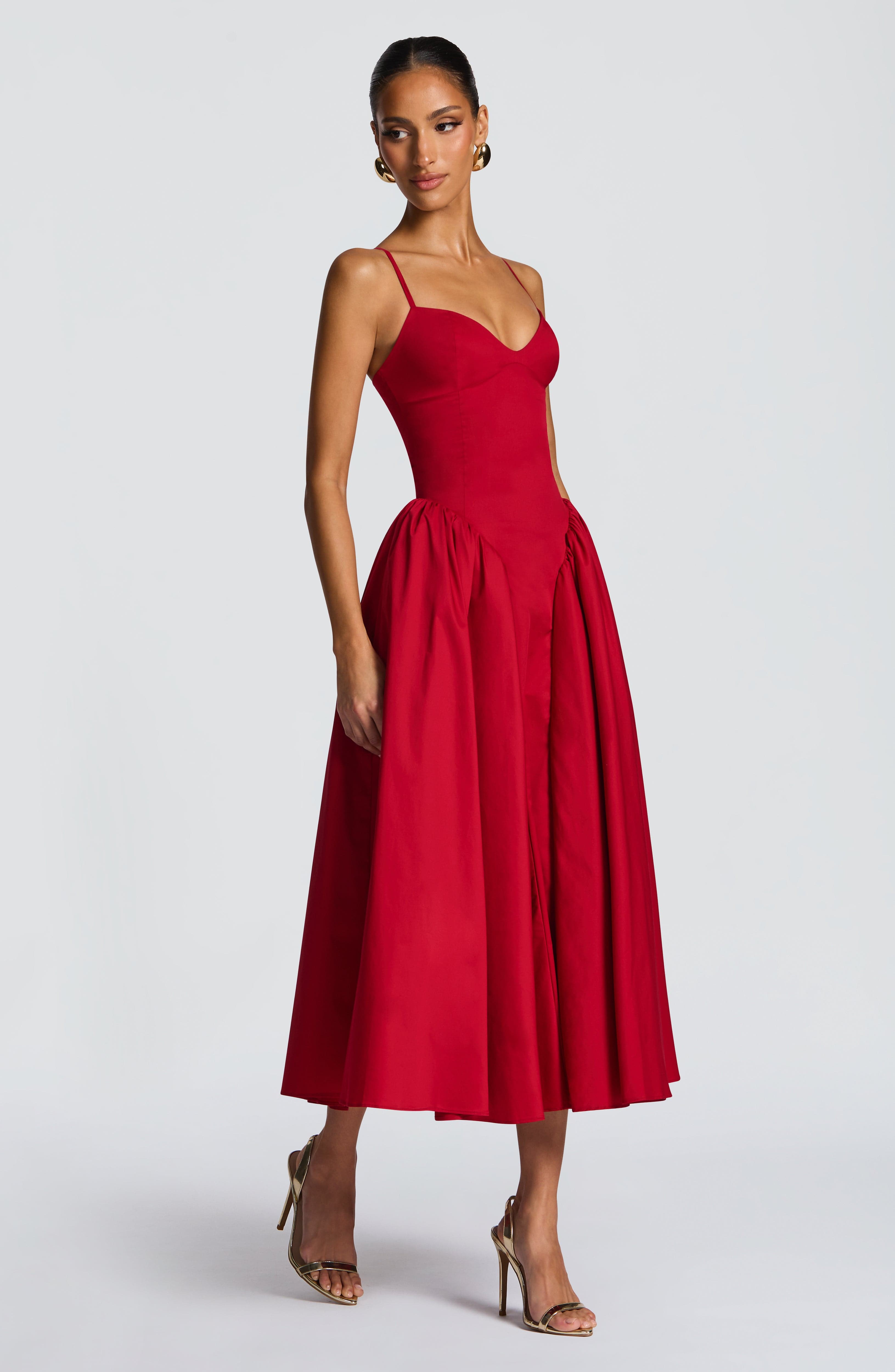 Emerson Midi Dress - Red