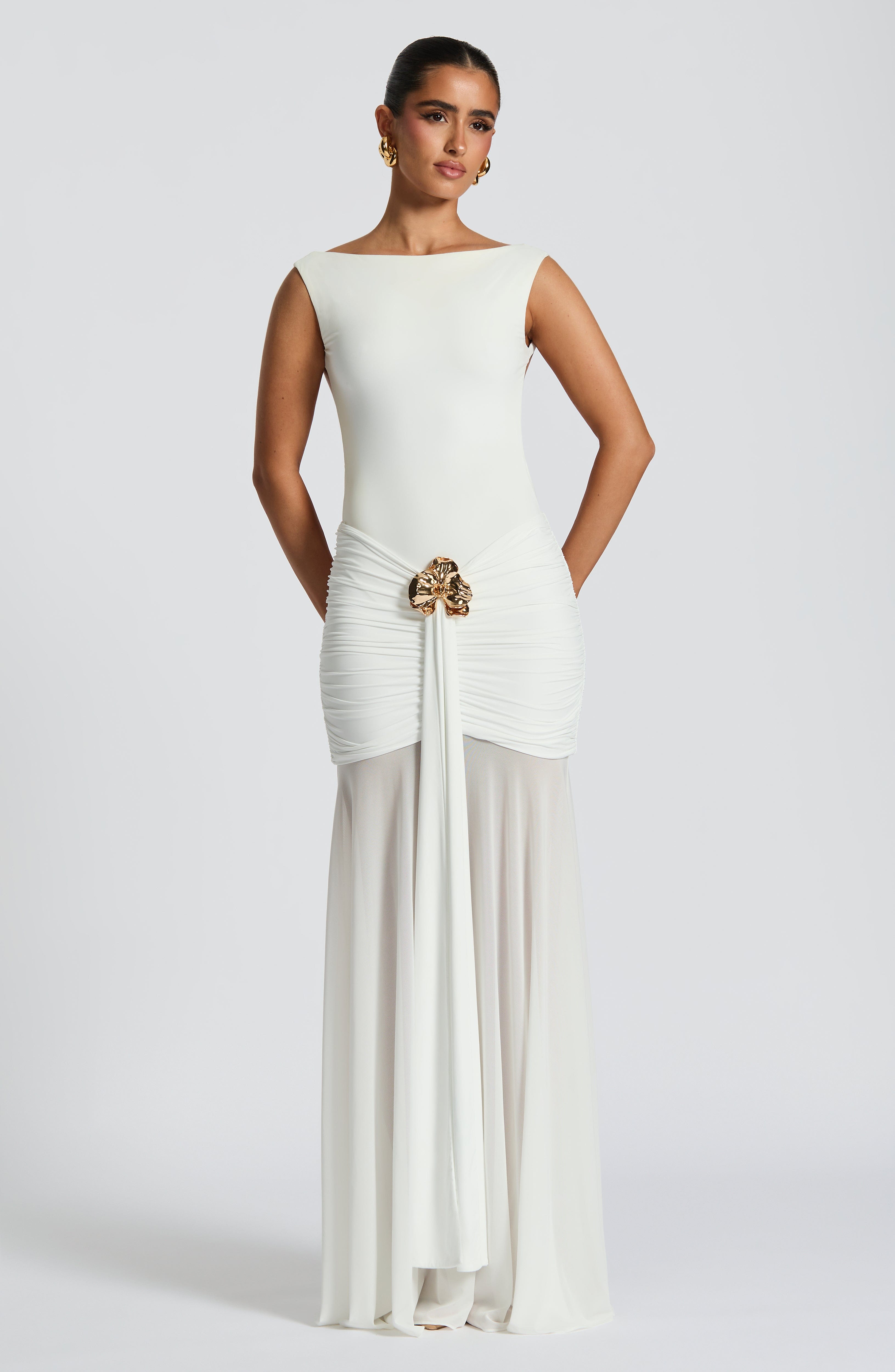 Fae Maxi Skirt - White