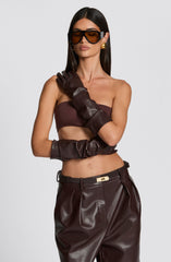 Frankie Gloves - Plum Brown