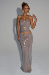 Hali Maxi Skirt - Silver