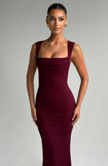 Helena Maxi Dress - Cherry Lacquer