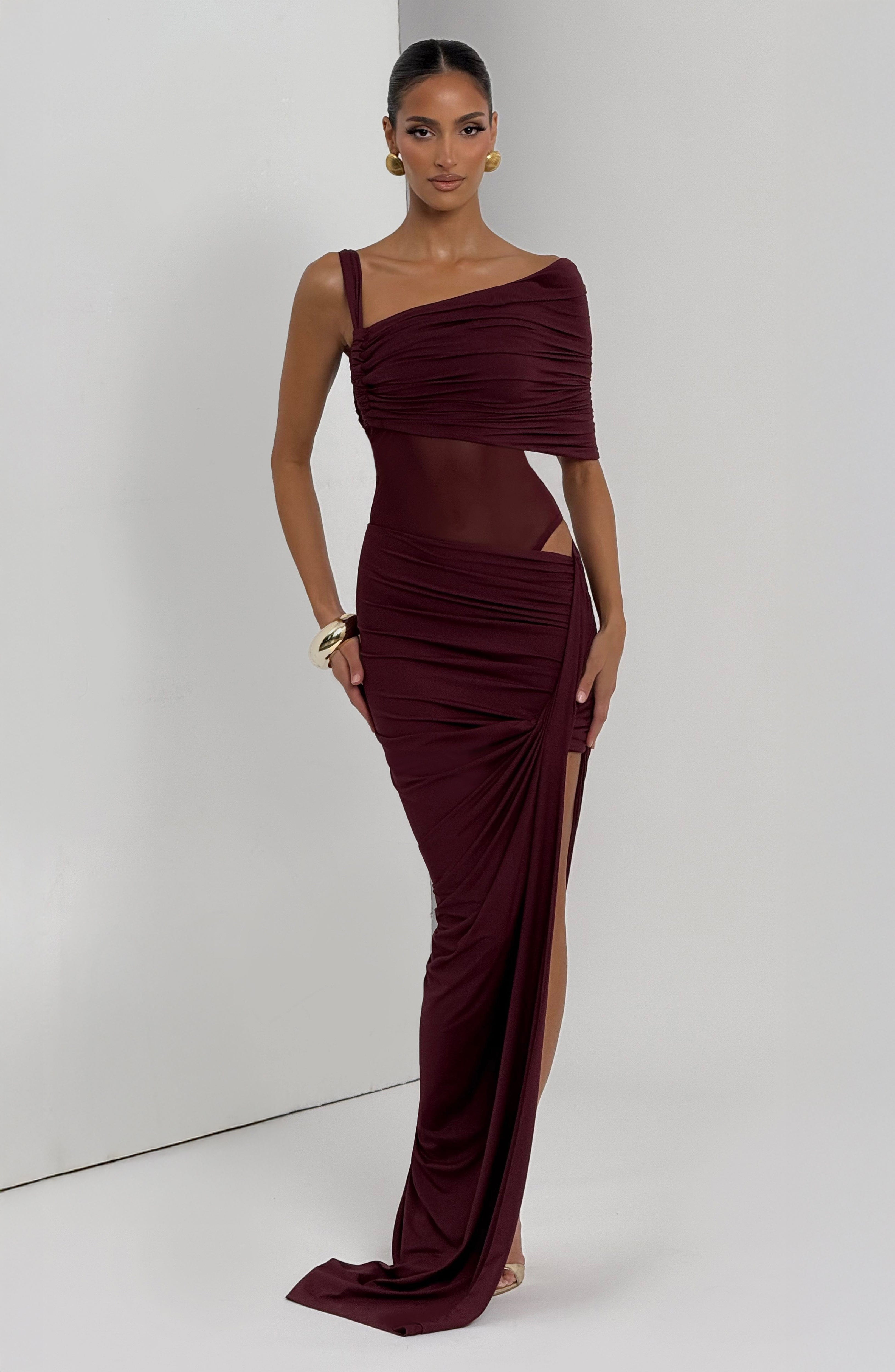 Henrietta Maxi Skirt - Cherry Lacquer