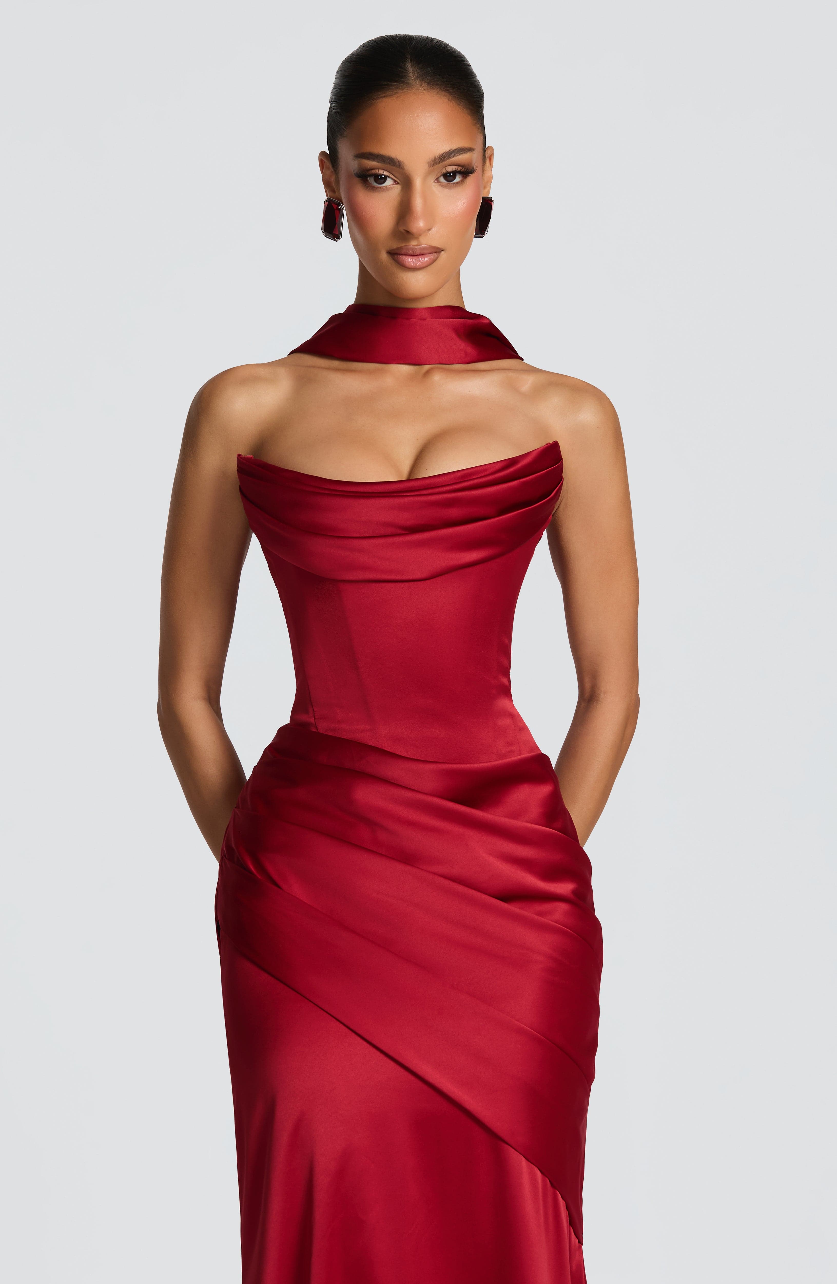 Kensington Maxi Dress - Deep Red