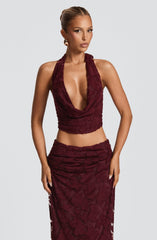 Myra Top - Cherry Lacquer