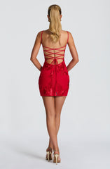 Nefertiti Mini Dress - Red