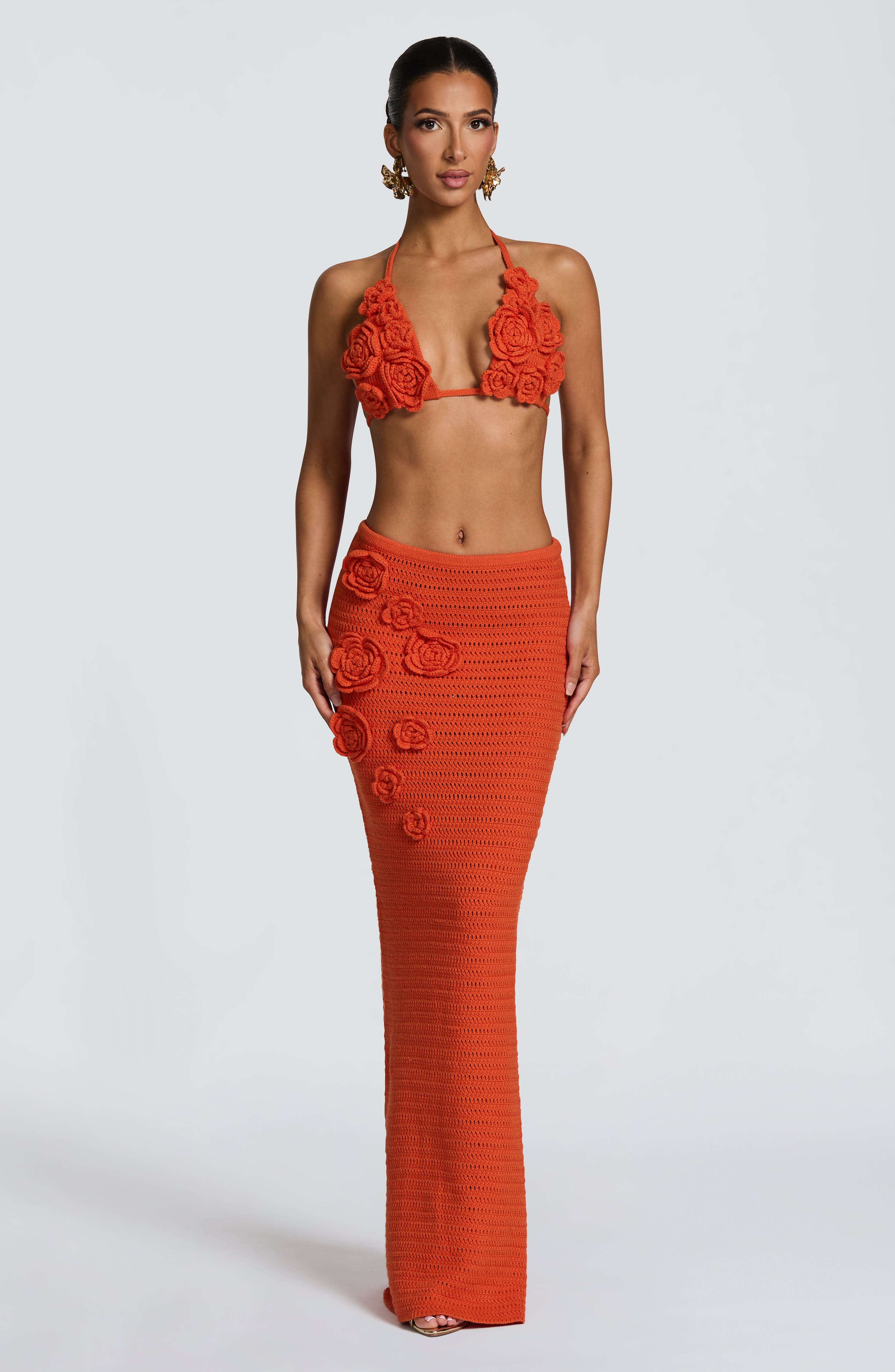 Nerida Maxi Skirt - Orange